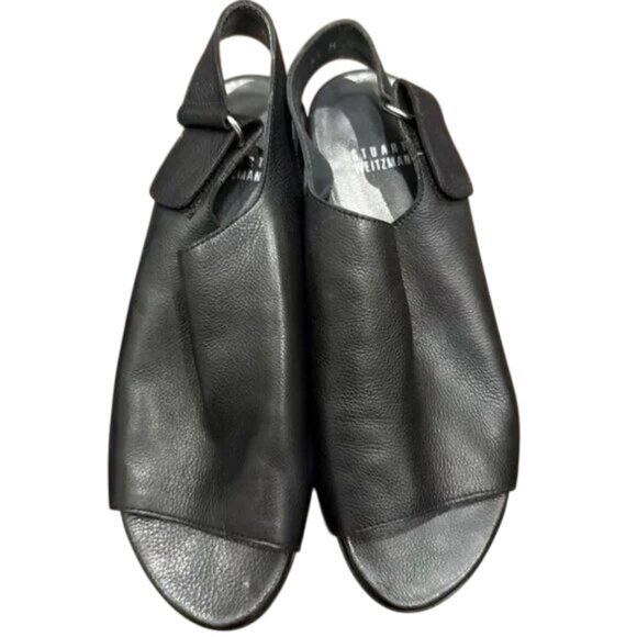Stuart Weitzman black sling back wedge sandals size 5.5 - Picture 2 of 7